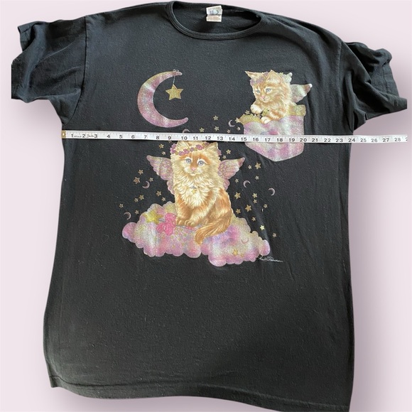 VTG Cat Graphic Oversized Atlas Sports Shirt- Nighty Shirt- Cottagecore Vintage - Picture 3 of 7